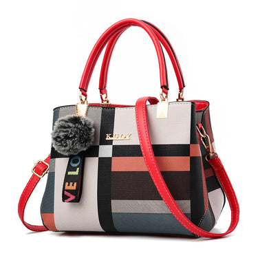 Large Capacity Shoulder Tote – Chic Everyday Bag with Plaid Design